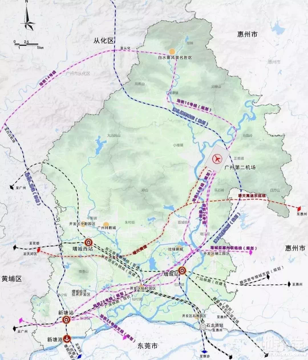 去年1月還有提及到東莞和惠州都有規劃地鐵線路連接廣州地鐵21和16號