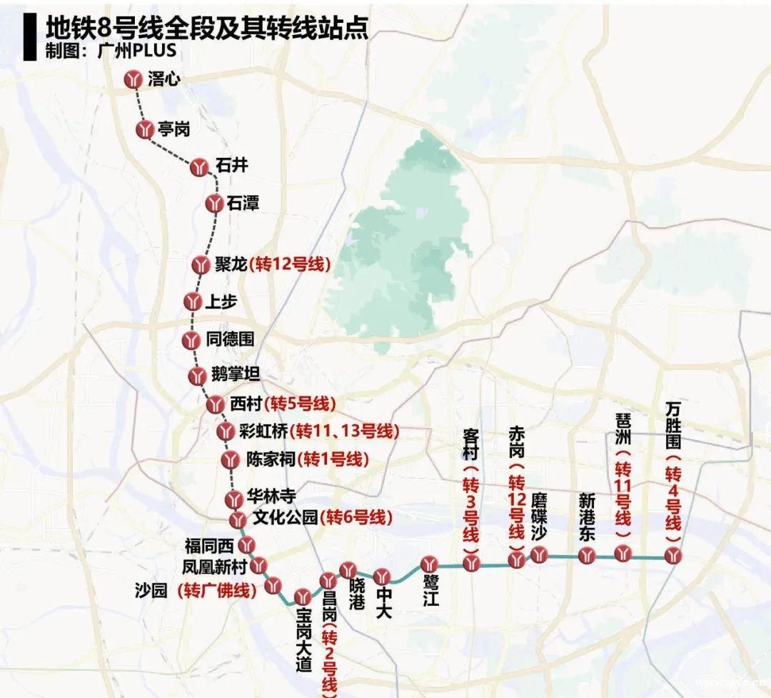 广州地铁透露8号线北延段将于年底开通在沿线如何买房才能坐