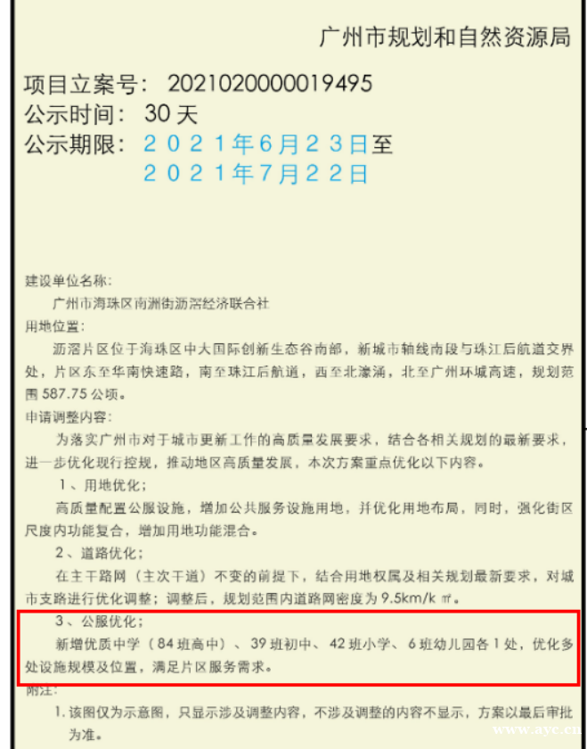 新增84班高中、42班小学！广州中心最大旧改项目改规划了